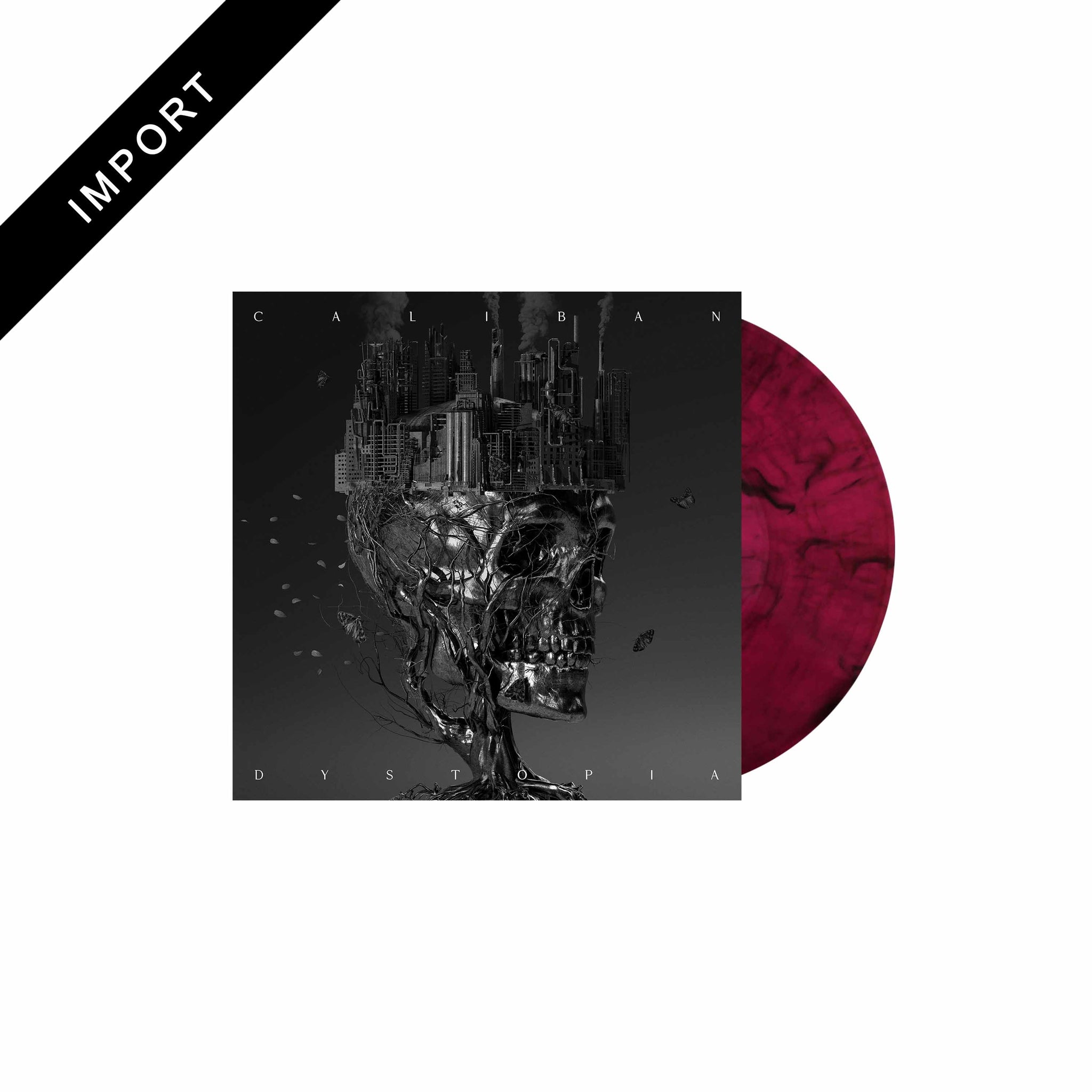 Caliban - Dystopia - Transparent Pink/ Black Marble Vinyl LP