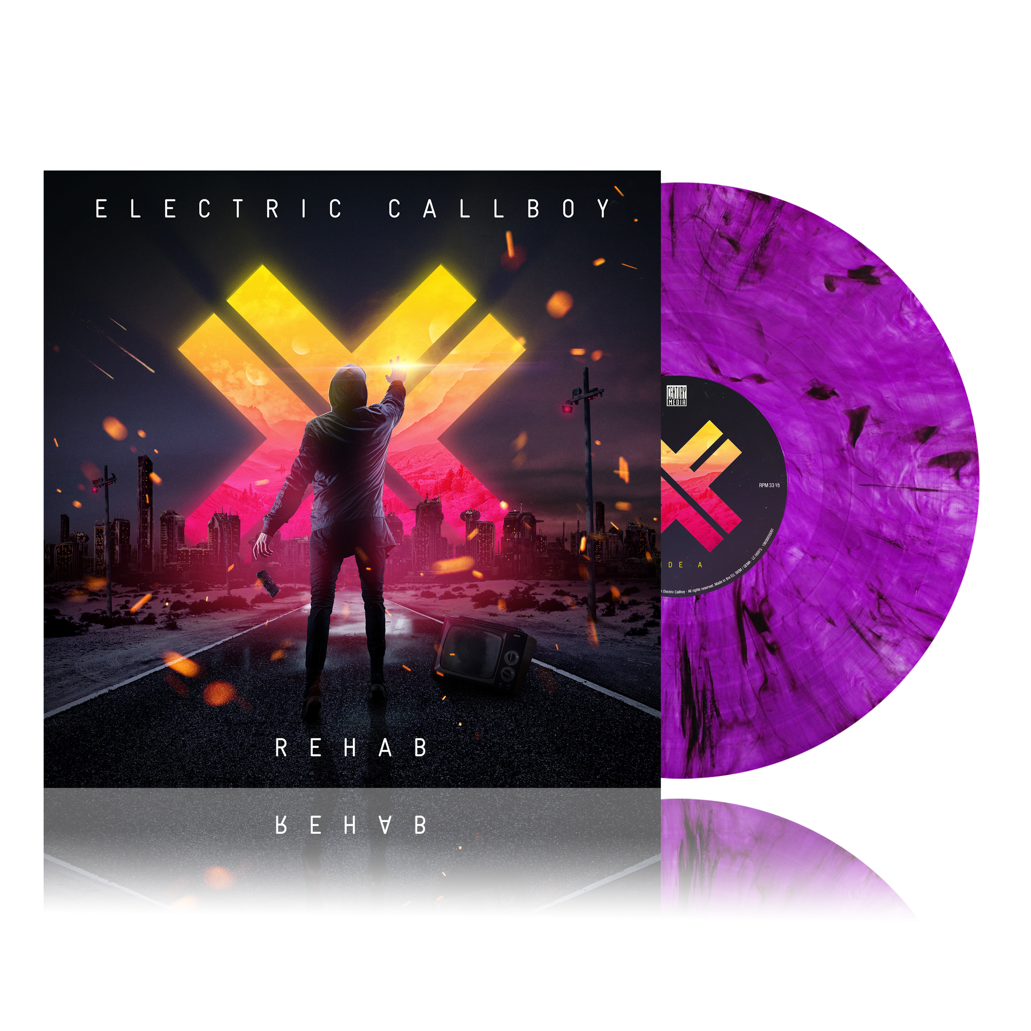 ELECTRIC CALLBOY - Rehab (Re-issue 2023) - Transparent Purple Smoke LP