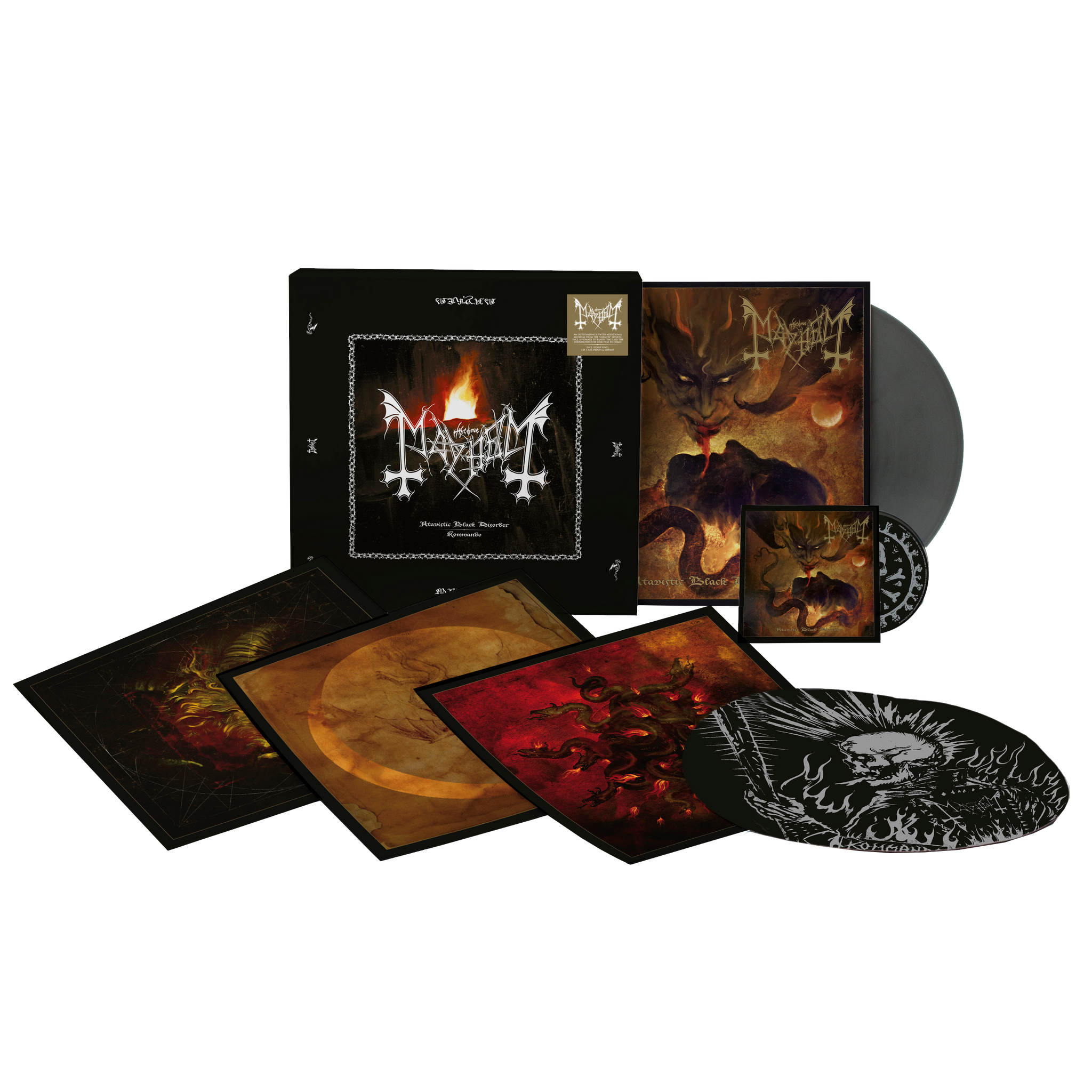 MAYHEM - Atavistic Black Disorder / Kommando - EP - Ltd. Deluxe Silver LP + CD Box Set