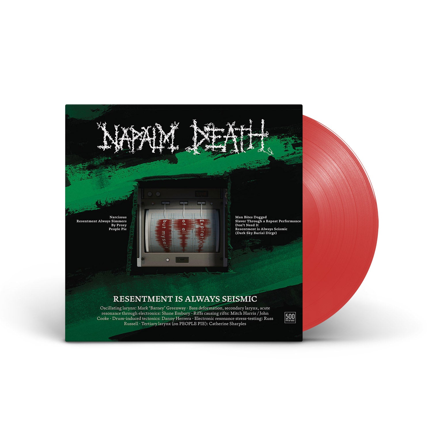 NAPALM DEATH - Resentment is Always Seismic - a final throw of Throes - Transparent Red LP