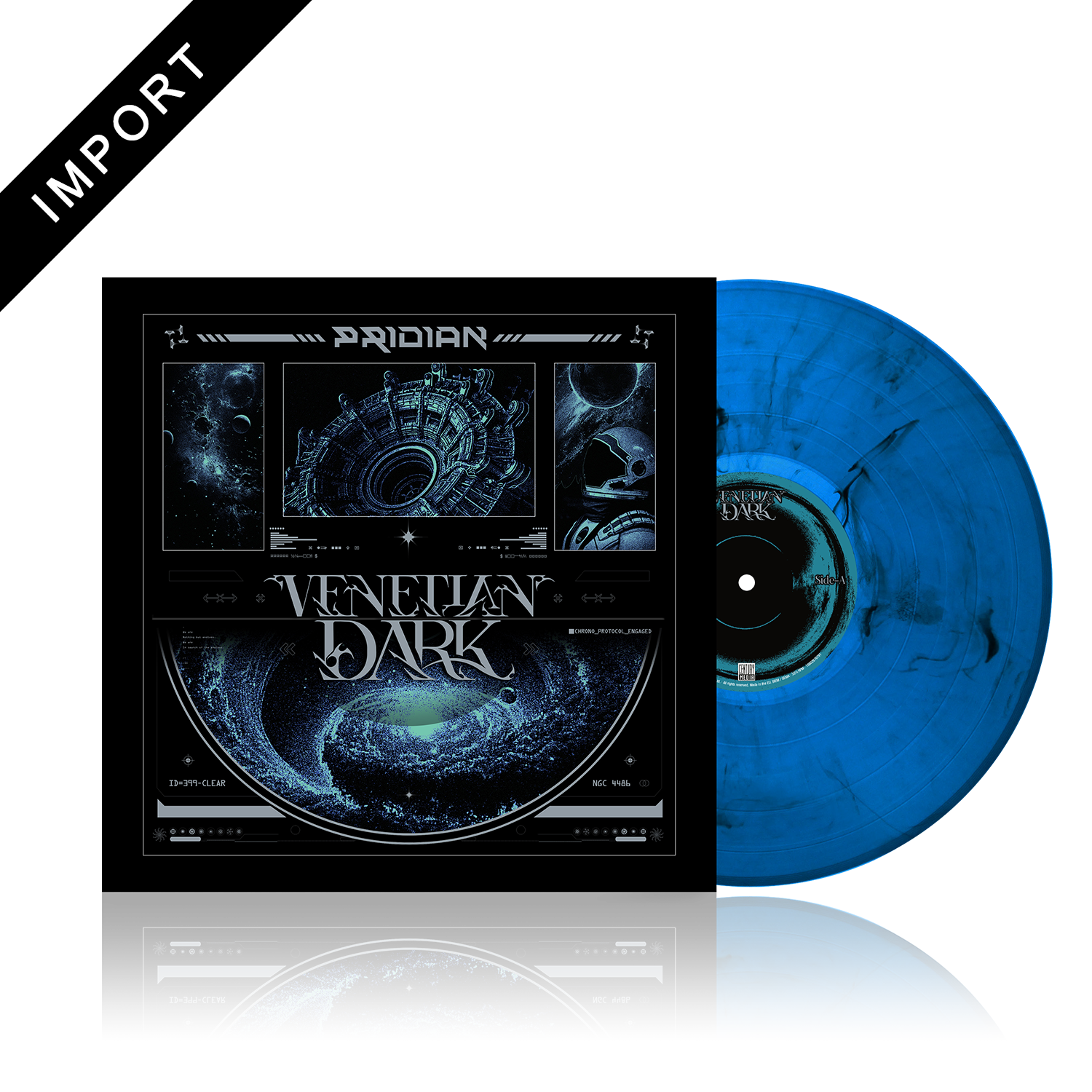 Pridian - Venetian Dark - Ltd. Transparent Blue-Black Marbled LP